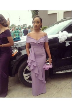 Long Off the Shoulder Bridesmaid Dresses 902385