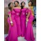 Long Mermaid Off the Shoulder Bridesmaid Dresses 902391