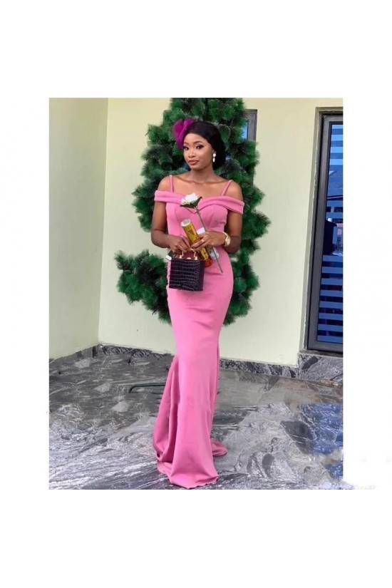 Long Mermaid Off the Shoulder Pink Bridesmaid Dresses 902395 Long Mermaid Off the Shoulder Pink Bridesmaid Dresses 902395