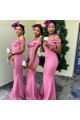 Long Mermaid Off the Shoulder Pink Bridesmaid Dresses 902395 Long Mermaid Off the Shoulder Pink Bridesmaid Dresses 902395