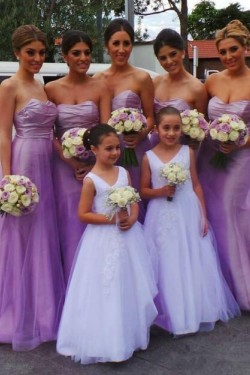 Long Strapless Bridesmaid Dresses 902402