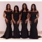 Long Mermaid Off the Shoulder Floor Length Bridesmaid Dresses 902405