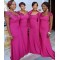 Long Fuchsia Mermaid Bridesmaid Dresses 902406