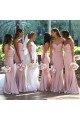 Long Pink Mermaid Sweetheart Bridesmaid Dresses 902413