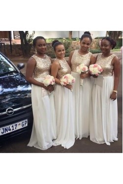 Long Chiffon Sequin Bridesmaid Dresses 902416