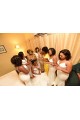 Long White Mermaid Bridesmaid Dresses 902419