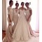 Long Mermaid Lace Bridesmaid Dresses with Sleeves 902423