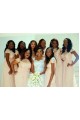 Long Pink Chiffon and Lace Bridesmaid Dresses 902426