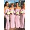Long Lilac Strapless Chiffon Bridesmaid Dresses 902427