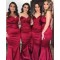 Long Mermaid Sweetheart Burgundy Bridesmaid Dresses 902433