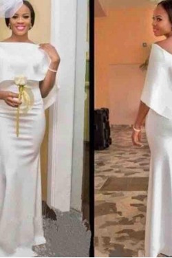 Long White Mermaid Bridesmaid Dresses 902434