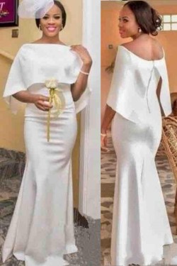 Long White Mermaid Bridesmaid Dresses 902434