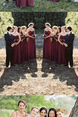 Long Spaghetti Straps Chiffon Bridesmaid Dresses 902440