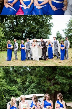 Long Royal Blue One Shoulder Chiffon Bridesmaid Dresses 902441