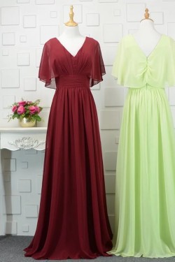 Long Chiffon Floor Length Bridesmaid Dresses 902444