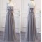 Long Grey Chiffon Bridesmaid Dresses 902445