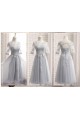 Short Lace and Tulle Bridesmaid Dresses with Sleeves 902446