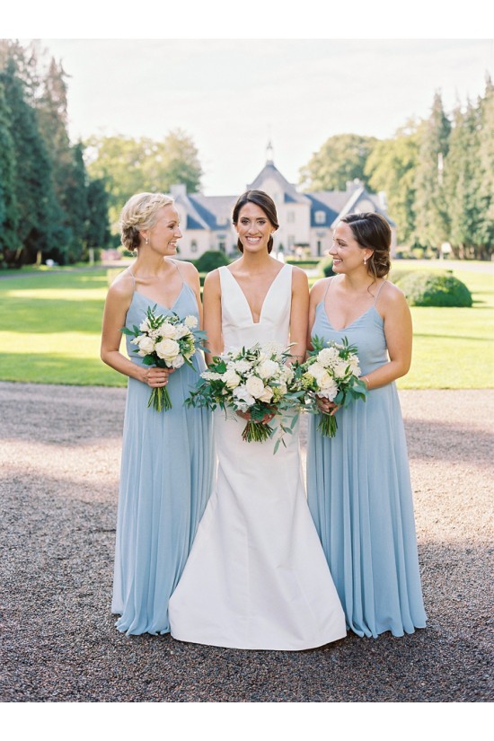Long Blue Chiffon Floor Length Bridesmaid Dresses 902453 Long Blue Chiffon Floor Length Bridesmaid Dresses 902453