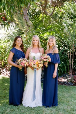 Long Royal Blue Chiffon Floor Length Bridesmaid Dresses 902459
