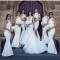 Long White Mermaid Bridesmaid Dresses 902460
