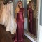 Long Grape Purple Sequin Bridesmaid Dresses with Cap Sleeves 902463