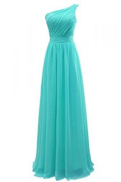 Long Chiffon One Shoulder Bridesmaid Dresses 902465