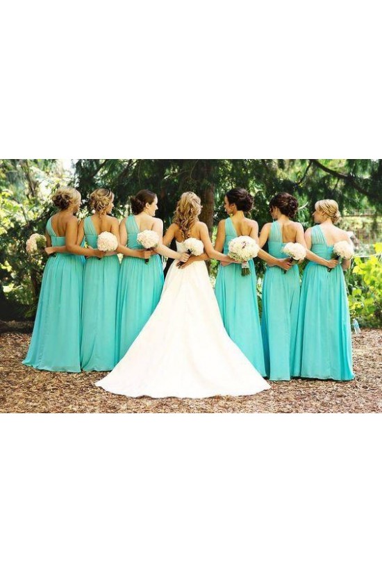Long Chiffon One Shoulder Bridesmaid Dresses 902471