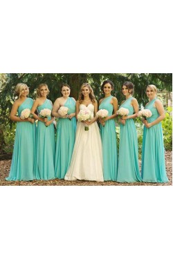 Long Chiffon One Shoulder Bridesmaid Dresses 902471