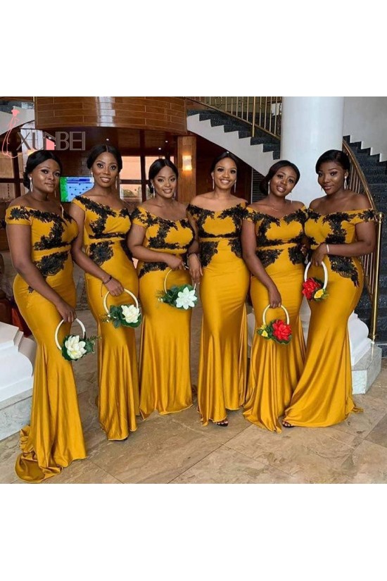 Long Mermaid Lace Floor Length Bridesmaid Dresses 902472