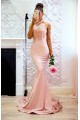 Long Pink Mermaid Lace Bridesmaid Dresses 902473