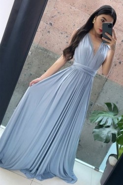 Long V Neck Bridesmaid Dresses 902476