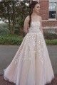 A-Line Strapless Lace Wedding Dresses Bridal Gowns 903001