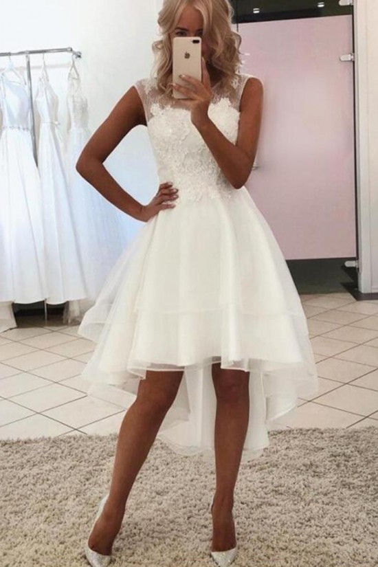 High Low Short Lace Wedding Dresses Bridal Gowns 903003