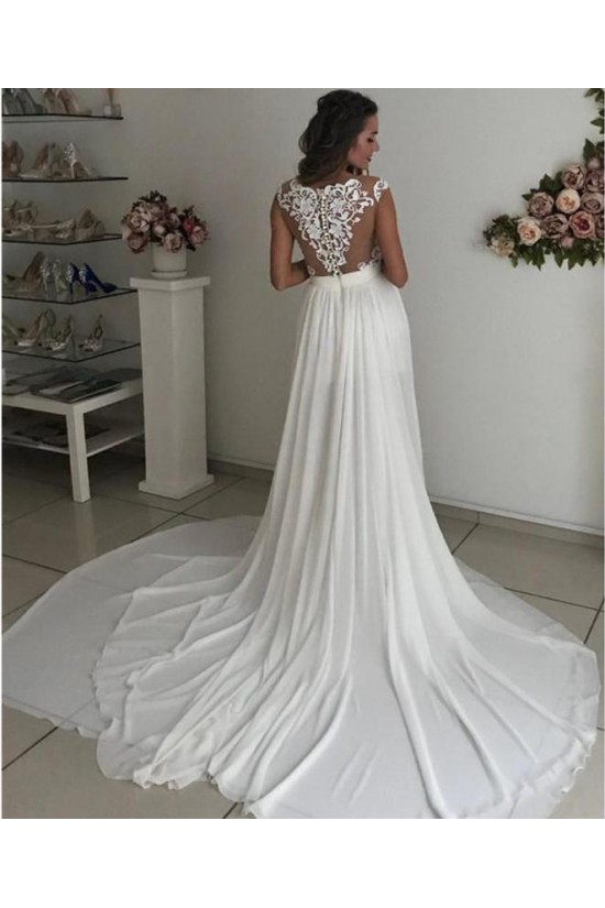 Elegant Chiffon and Lace Wedding Dresses Bridal Gowns 903005