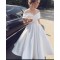 Elegant Off the Shoulder Tea Length Wedding Dresses Bridal Gowns 903008