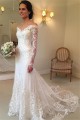 Elegant Off the Shoulder Long Sleeves Wedding Dresses Bridal Gowns 903009