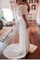 Long Chiffon and Lace Wedding Dresses Bridal Gowns 903012