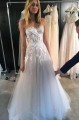 A-Line Sweetheart Lace Long Wedding Dresses Bridal Gowns 903014