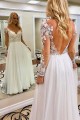 A-Line Chiffon and Lace Wedding Dresses Bridal Gowns 903015