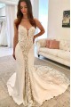 Long Lace Mermaid Sweetheart Wedding Dresses Bridal Gowns 903025