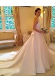 A-Line Long White Halter Wedding Dresses Bridal Gowns 903030