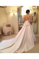 A-Line Long White Halter Wedding Dresses Bridal Gowns 903030