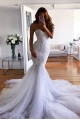 Long Mermaid Sweetheart Lace Wedding Dresses Bridal Gowns 903031