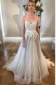 A-Line Sweetheart Lace and Tulle Wedding Dresses Bridal Gowns 903036