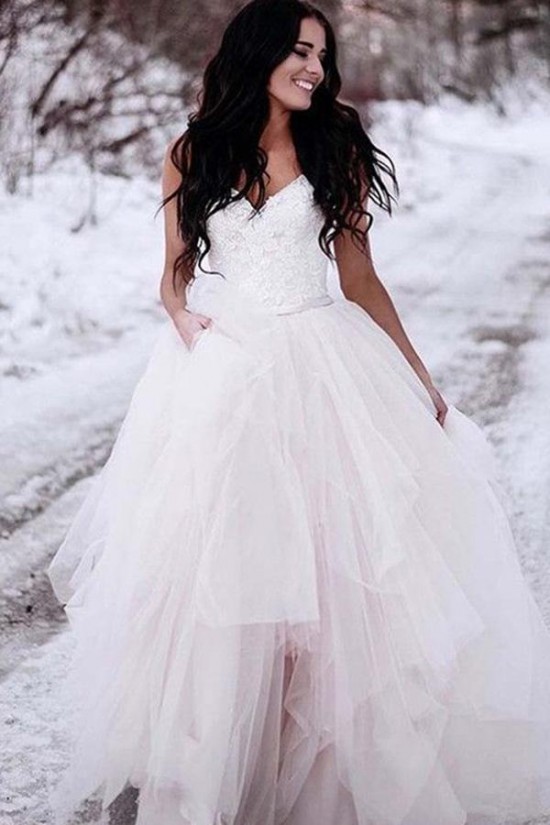 Elegant Lace and Tulle Wedding Dresses Bridal Gowns 903037