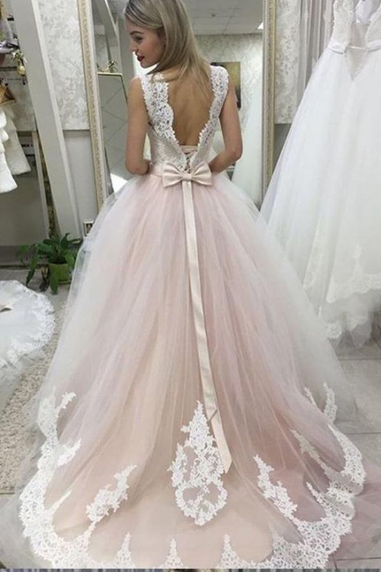 Elegant Lace and Tulle Wedding Dresses Bridal Gowns 903048
