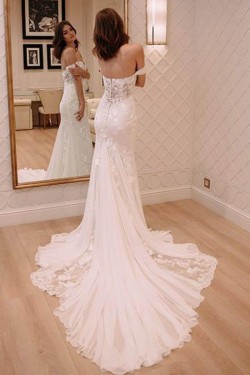 Mermaid Lace Off the Shoulder Wedding Dresses Bridal Gowns 903050