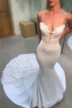 Mermaid Sweetheart Lace Wedding Dresses Bridal Gowns 903052