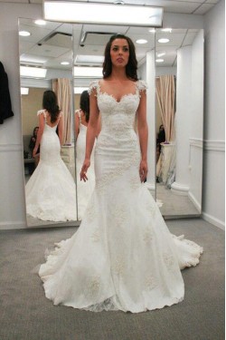 Elegant Mermaid Lace Wedding Dresses Bridal Gowns 903068