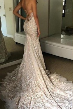 Mermaid Sweetheart Lace Long Wedding Dresses Bridal Gowns 903074